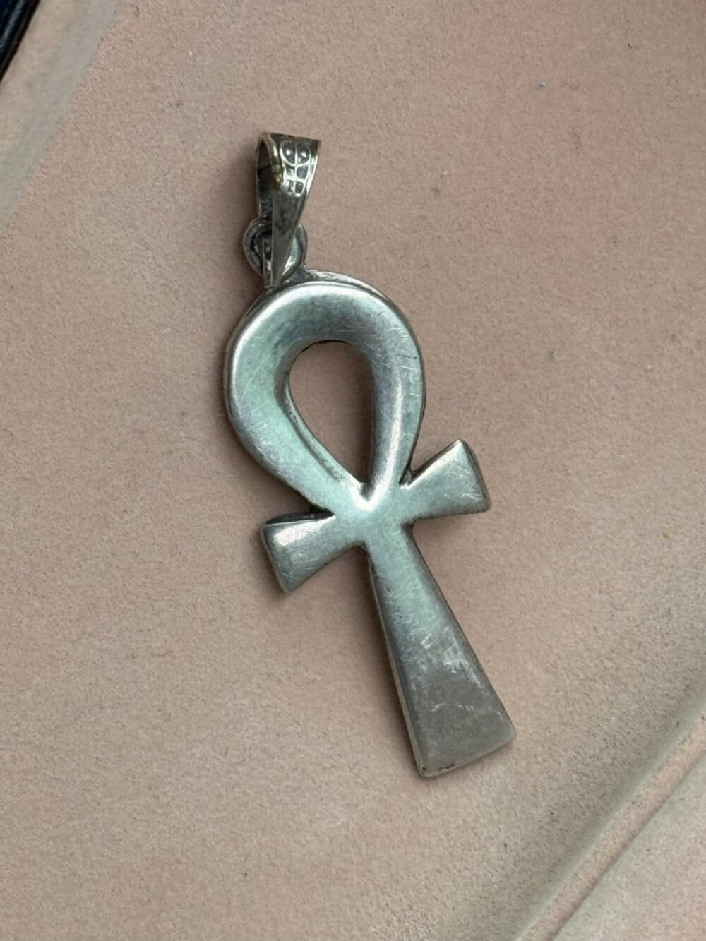 Sterling silver ankh cross pendant charm